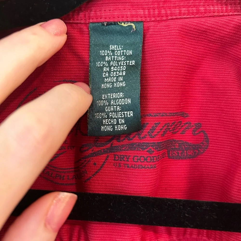 4/$20 Ralph Lauren Red Corduroy Shacket - Picture 4 of 7